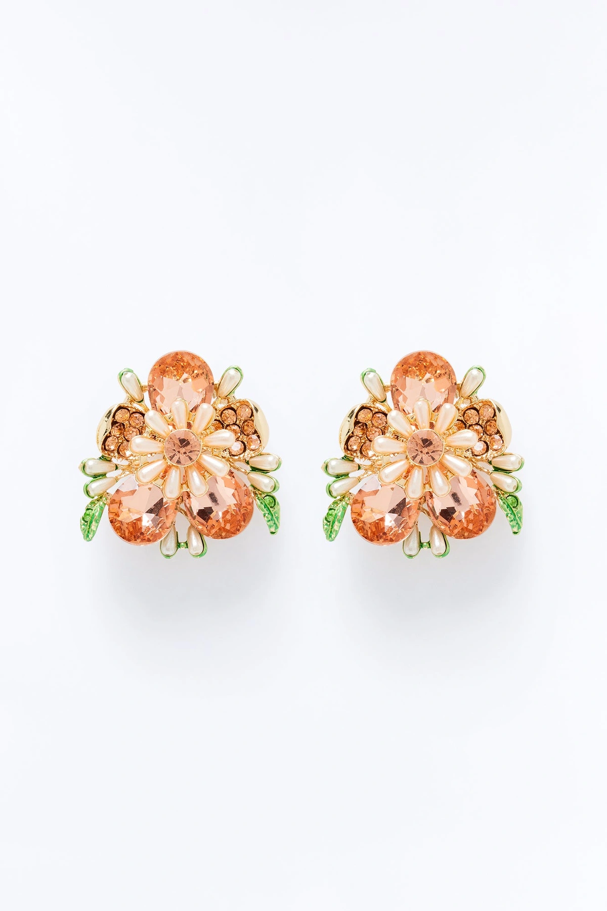 Cherie Amour Floral Earrings - Pink/combo — Rosa/combinação