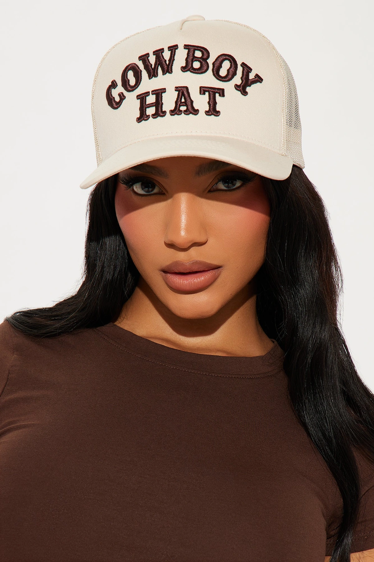 Cowboy Hat II Trucker Hat - Beige — Bege