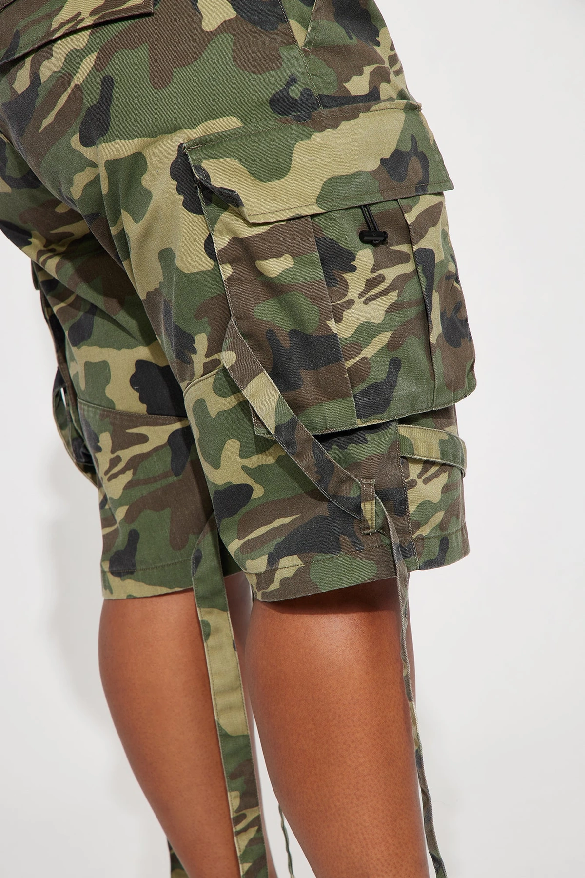 Level You Up Cargo Bermuda Short - Olive/combo — Verde-azeitona/combinação
