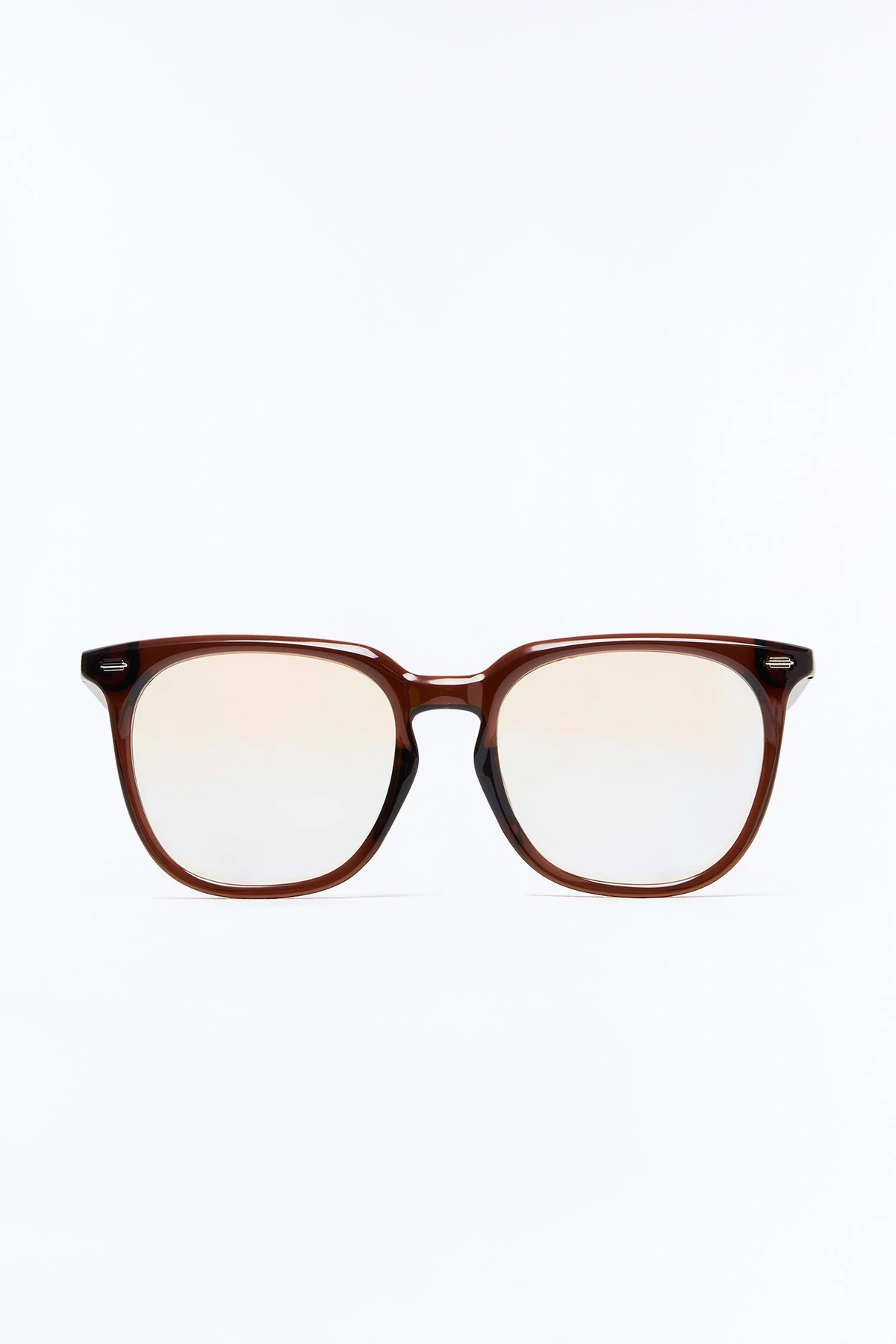 Aced It Square Blue Light Glasses - Brown — Castanho