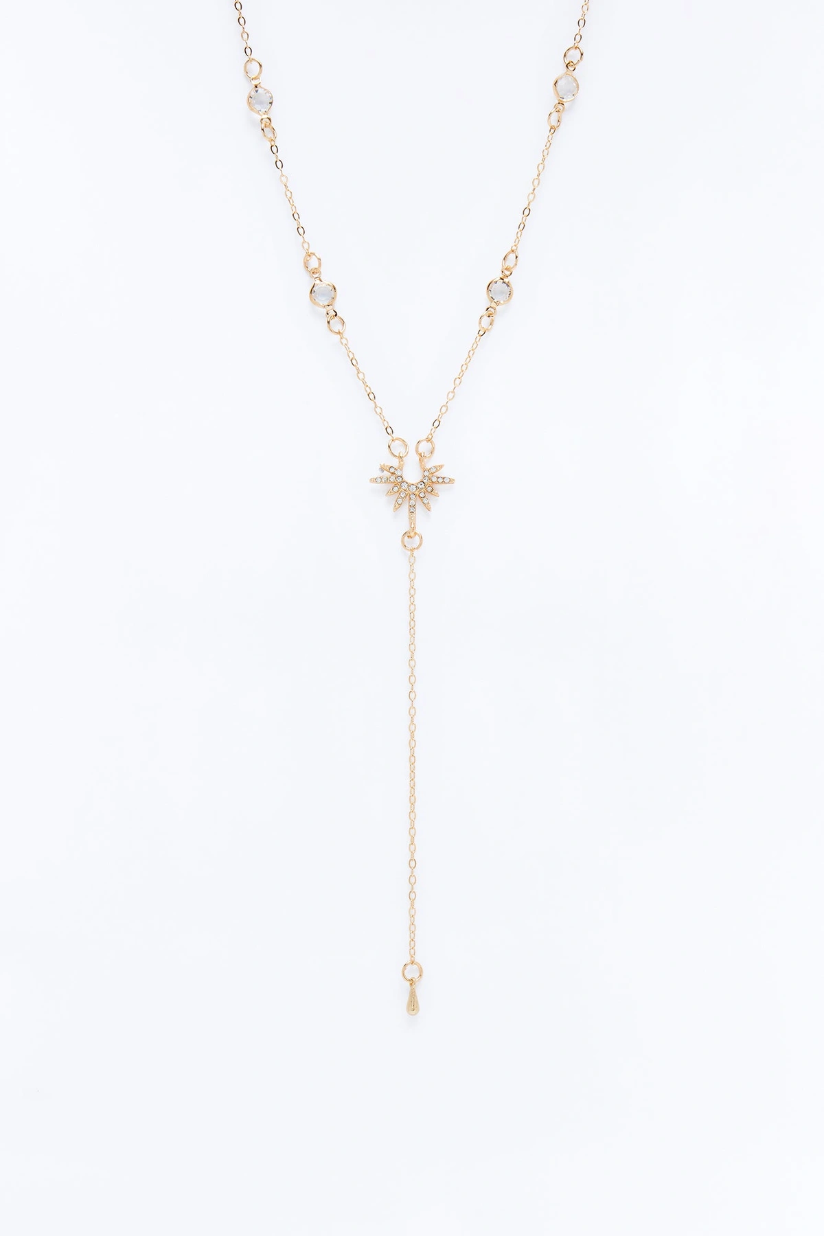 Sunburst Lariat Necklace - Gold — Dourado