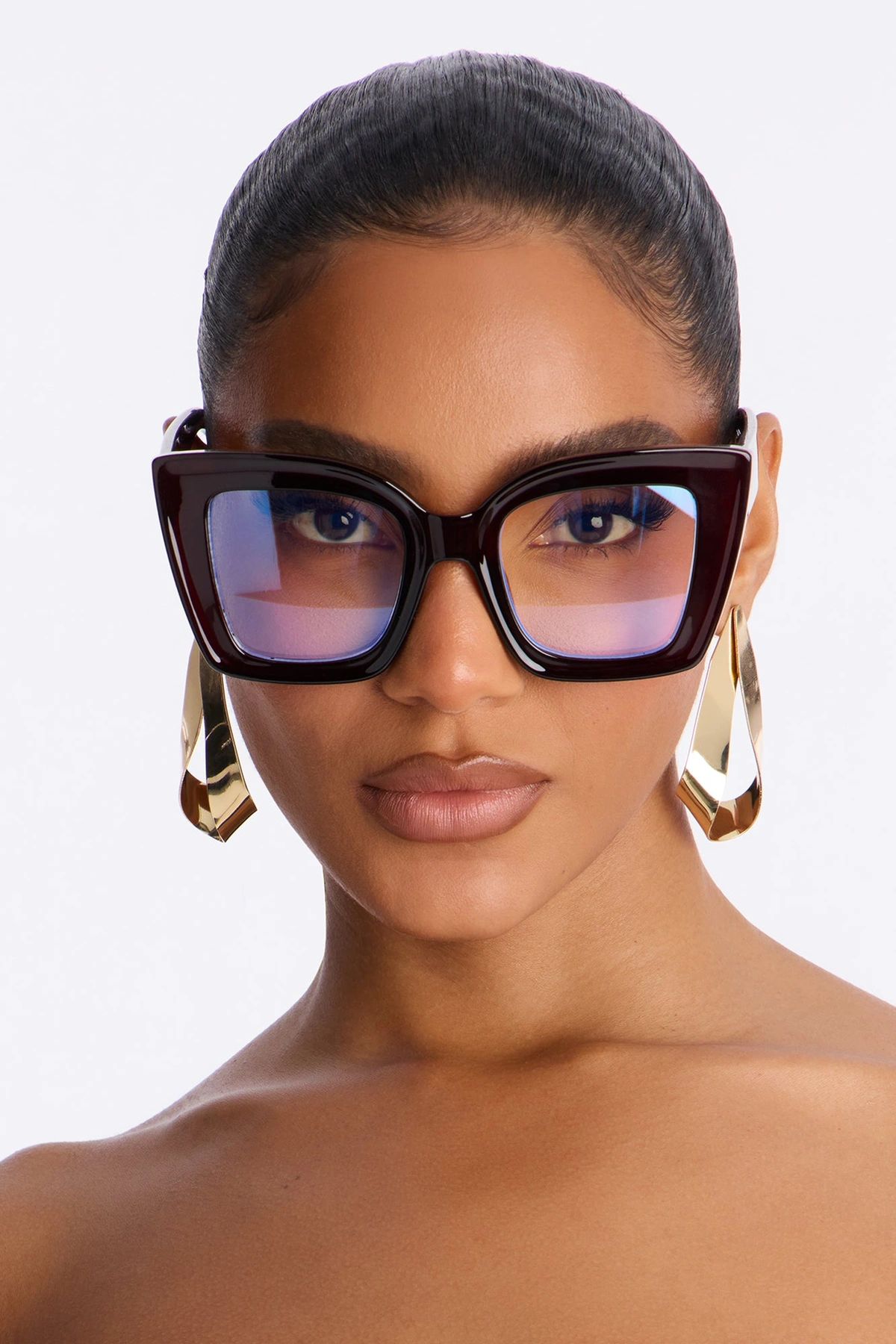 Zoe Square Blue Light Glasses - LightBrown — LightBrown