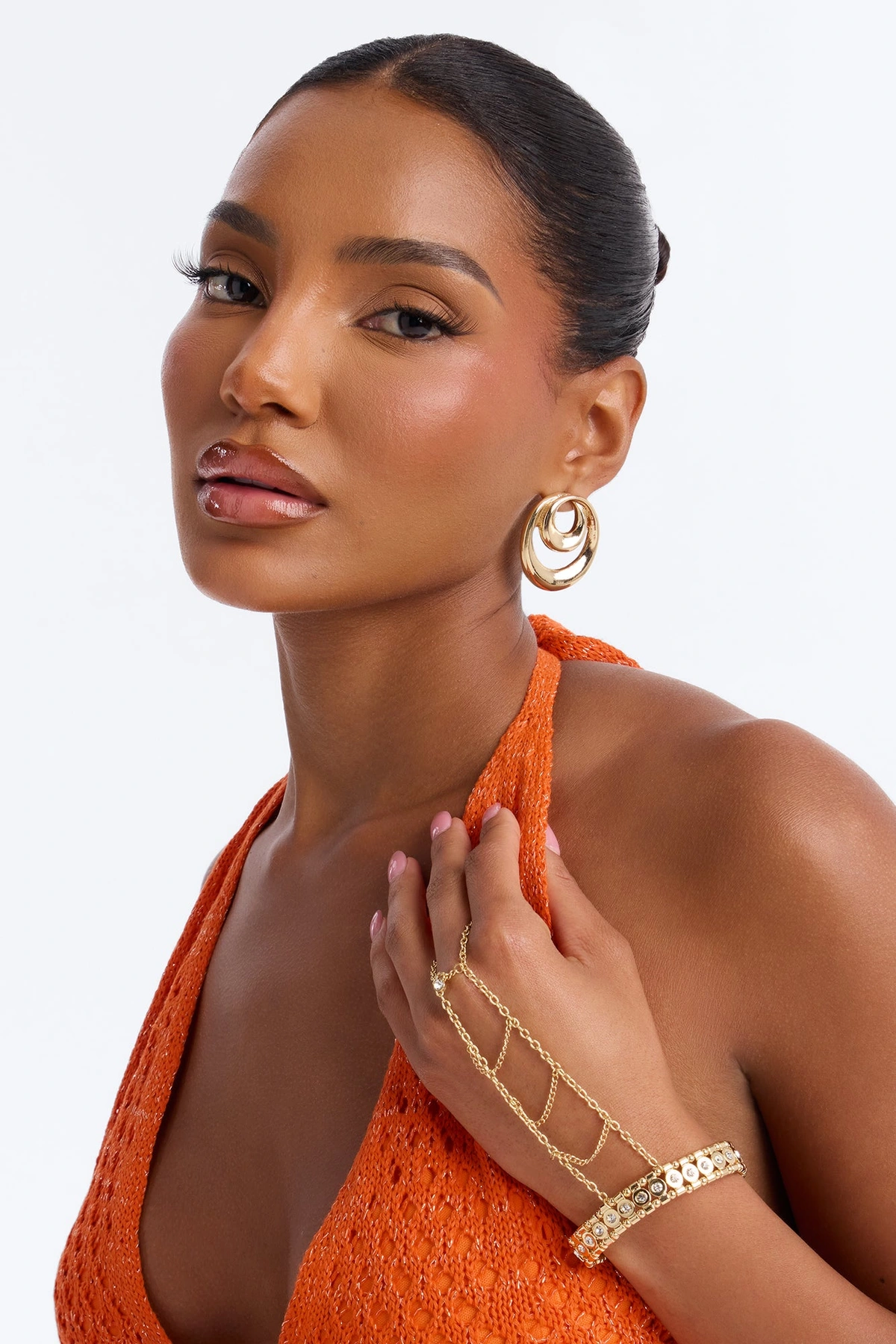 Anaya Hand Chain - Gold — Dourado