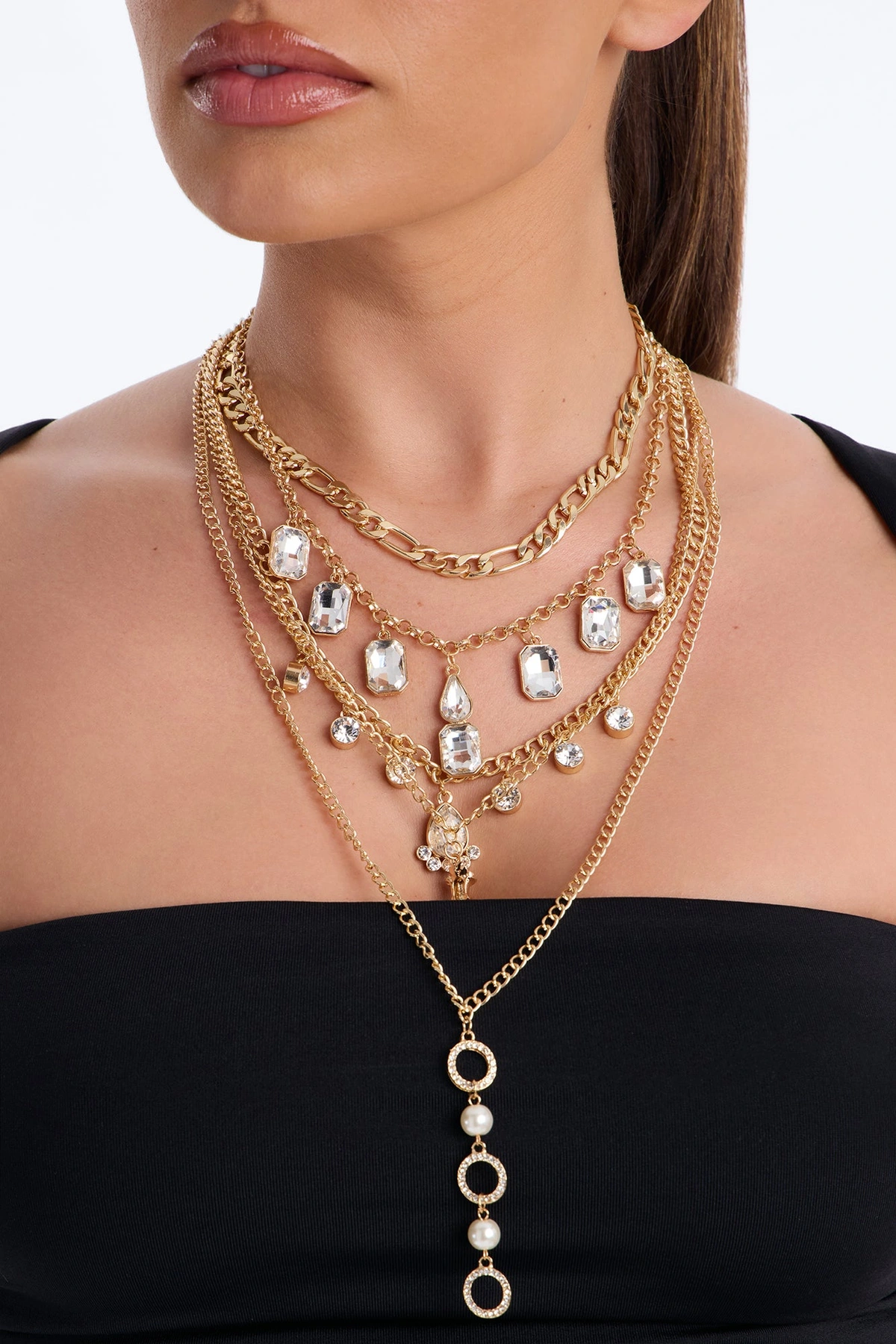 In The Know Layered Necklace - Gold — Dourado