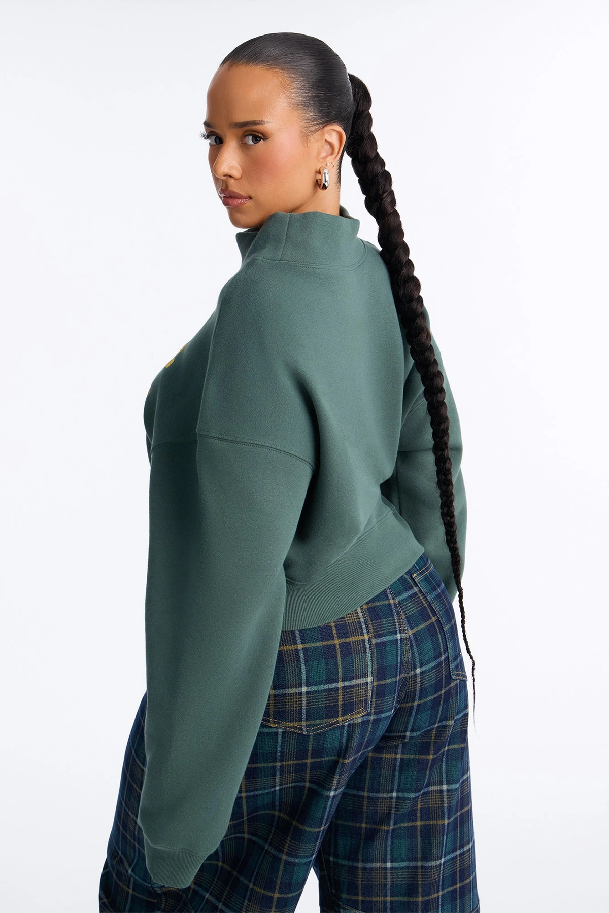Super Team NY Cropped Sweatshirt - Hunter — Verde-escuro