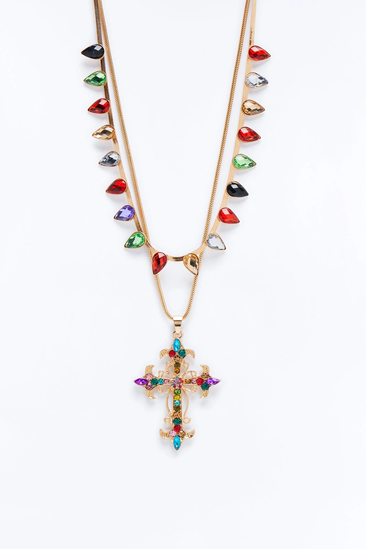 Harmony Layered Necklace - Multi Color — Multicolor
