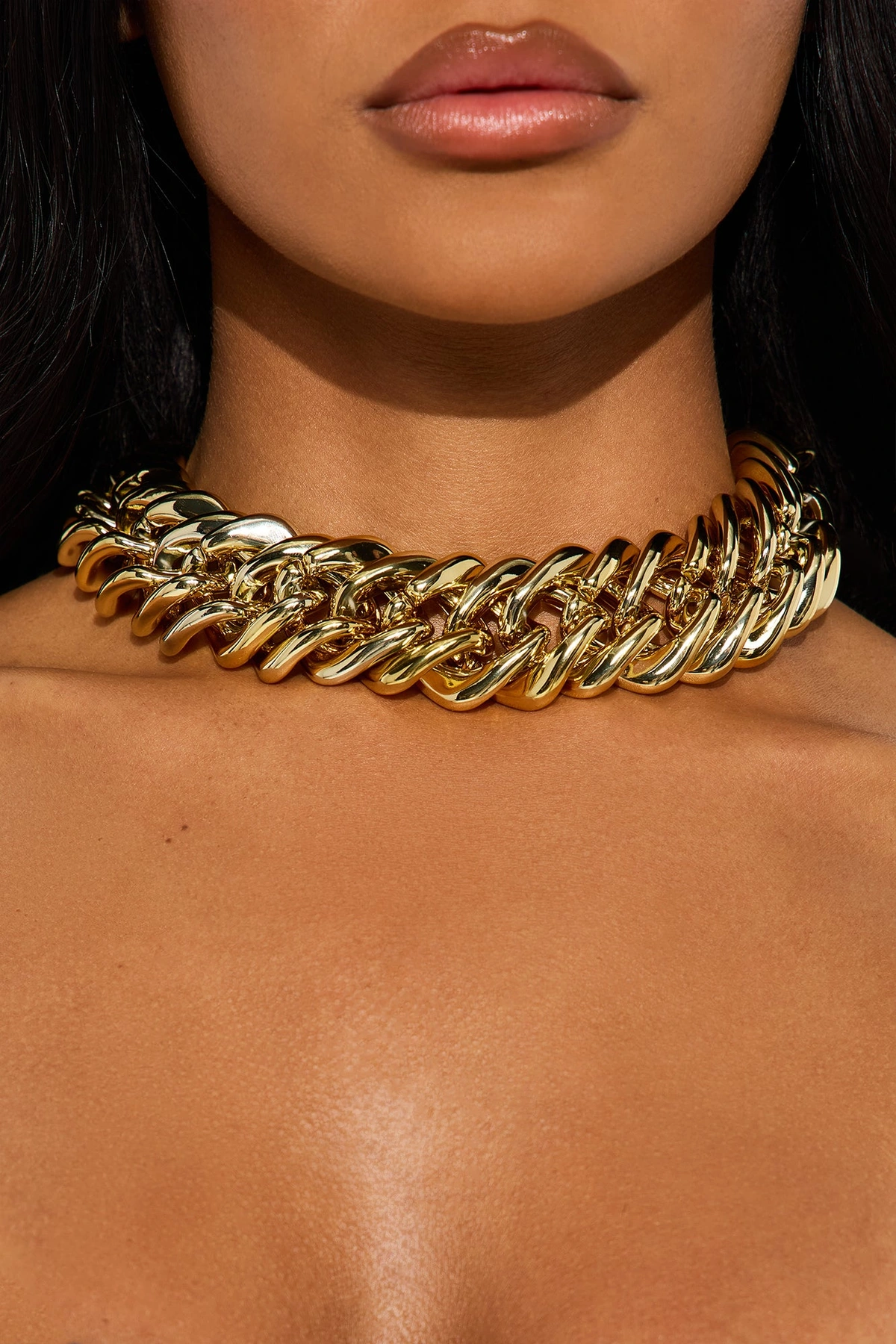 Life In Luxury Single Chain Necklace - Gold — Dourado