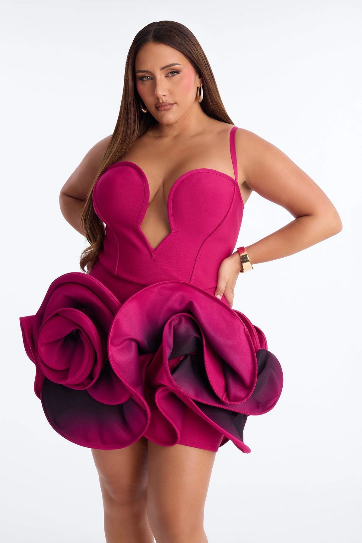 Effortless Beauty Bandage Mini Dress - Magenta — Magenta
