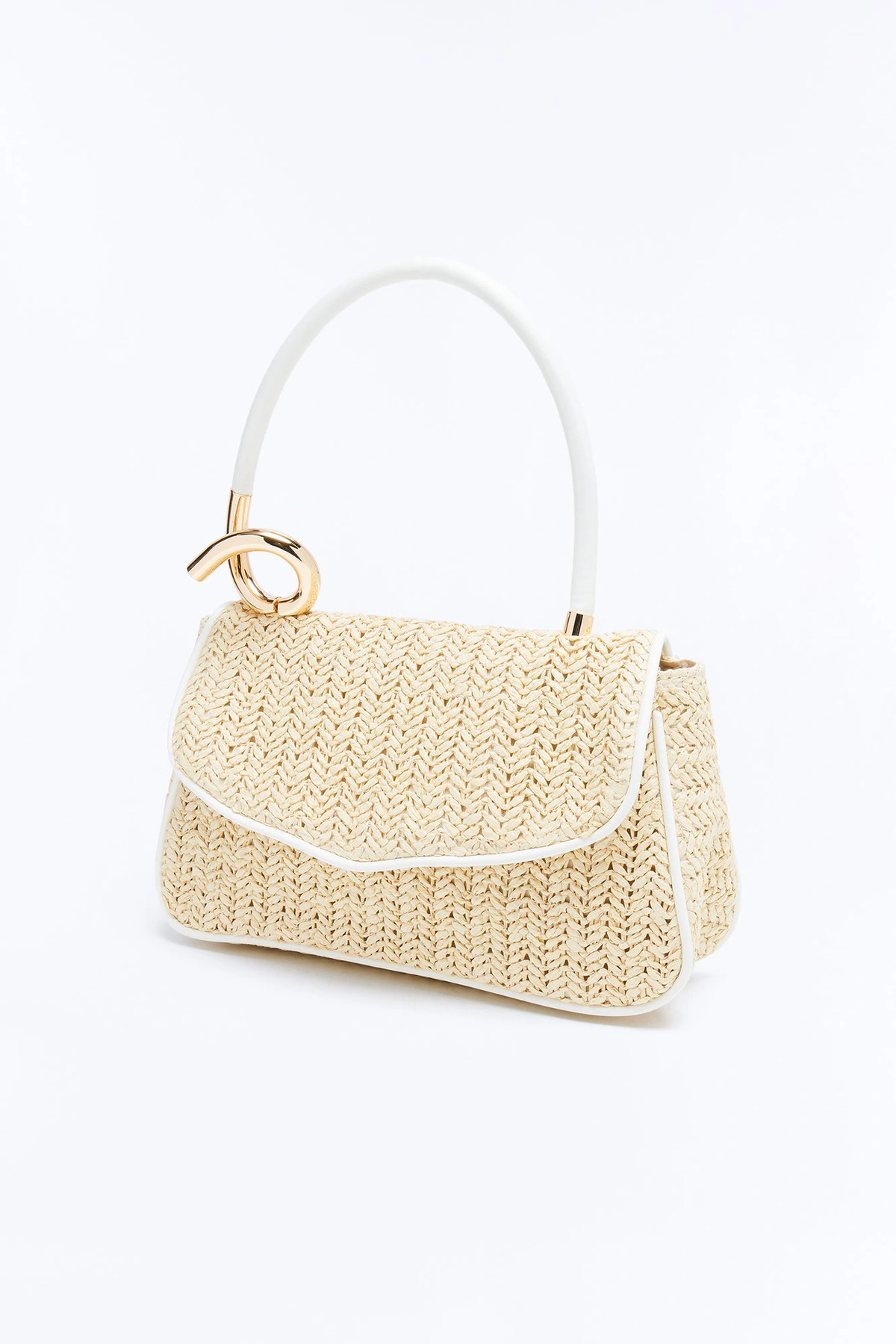She's Twisted Satchel Handbag - Ivory — Marfim