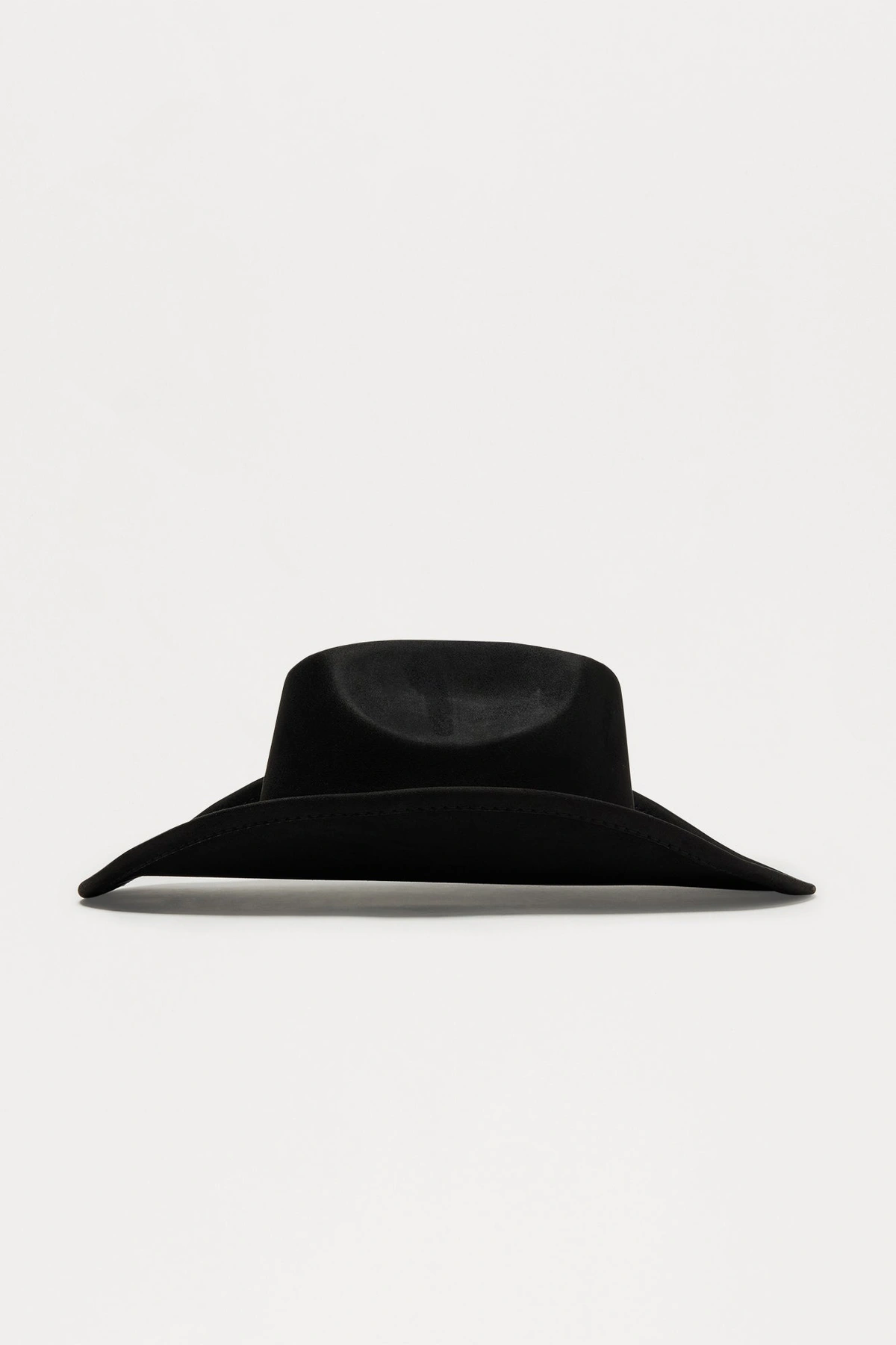 Rodeo Girl Faux Suede Cowboy Hat - Black — Preto
