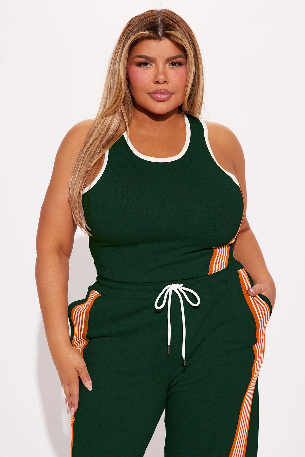 Varsity Babe Pant Set - Hunter — Verde-escuro