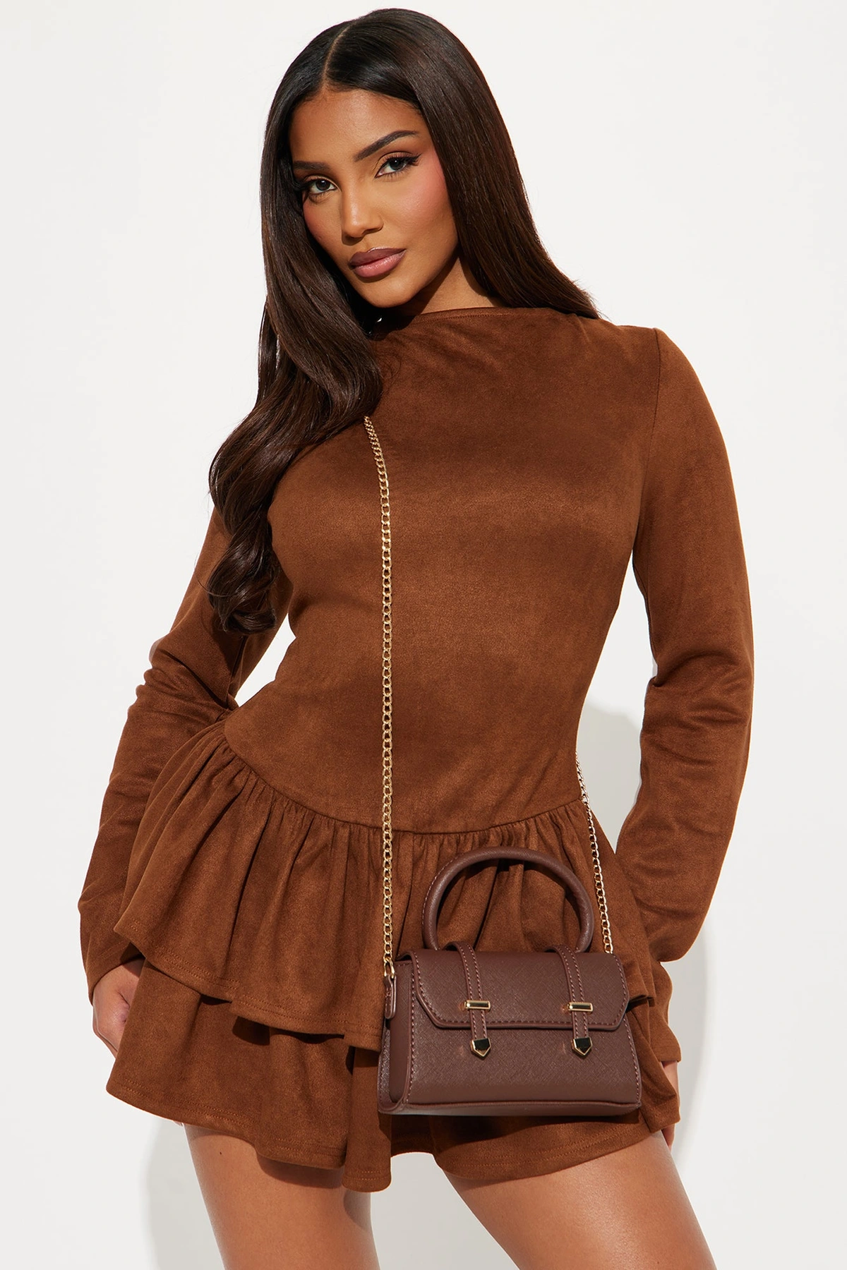 Ellena Handbag - Brown — Castanho