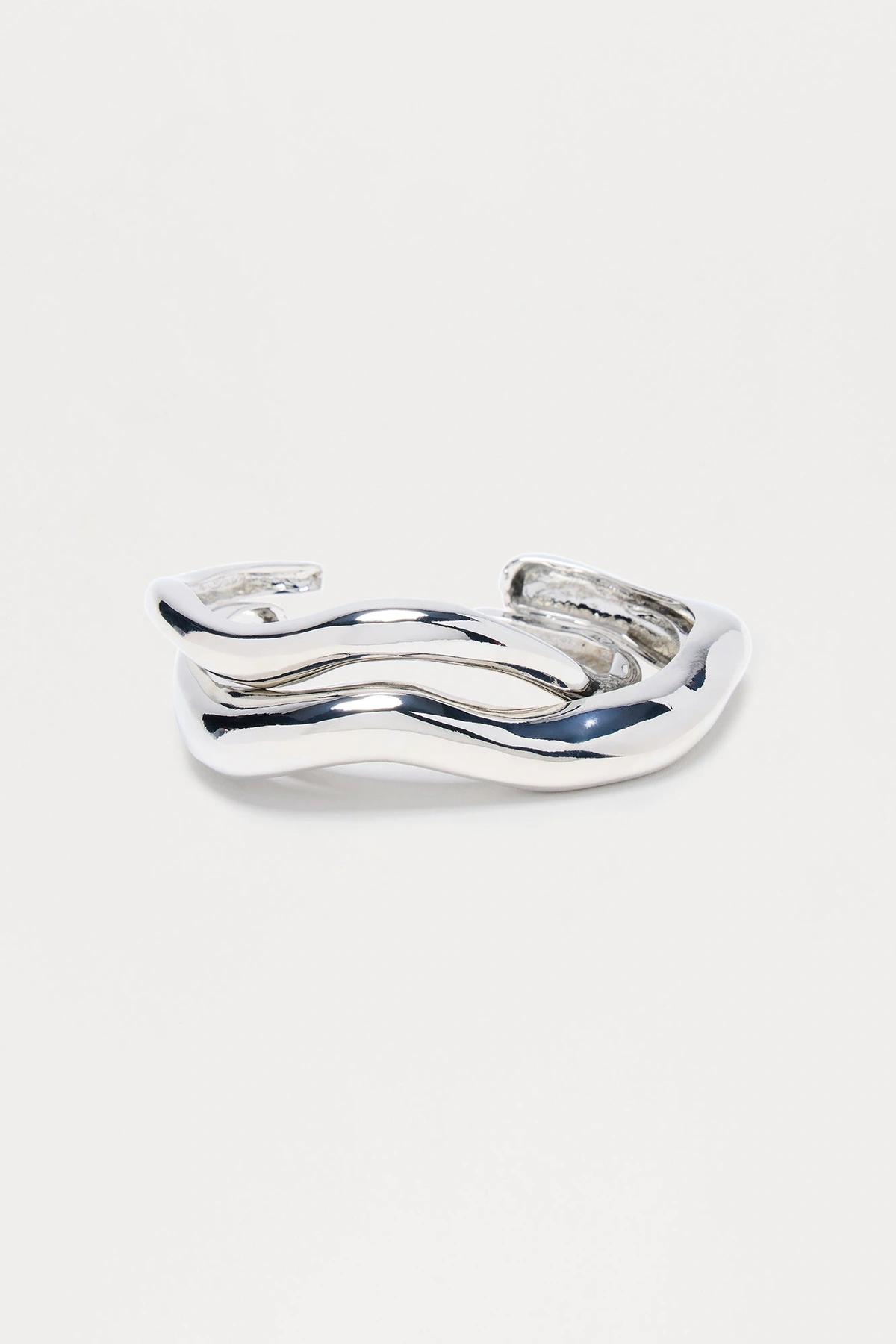 Different Pages 3 Piece Bangle Set - Silver — Prateado