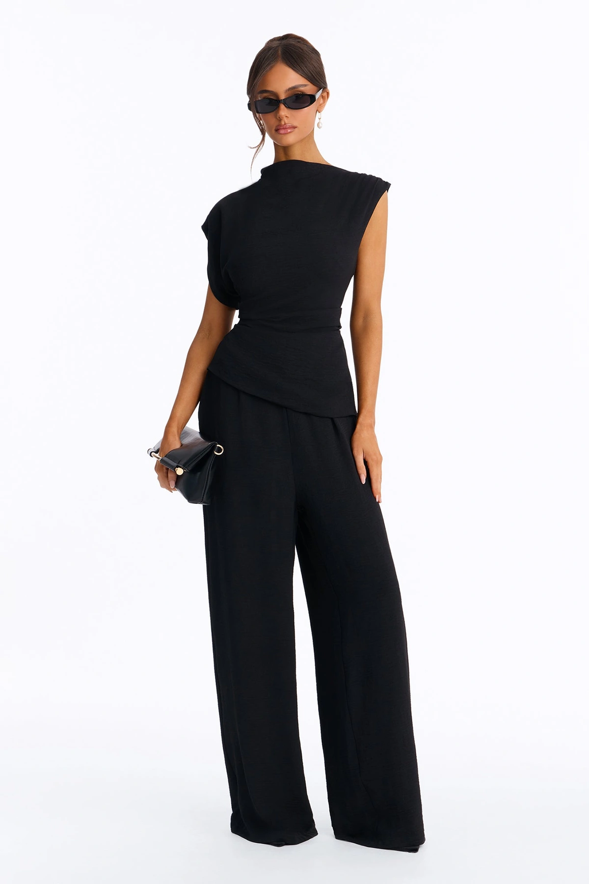 Best Influence High Neck Jumpsuit - Black — Preto