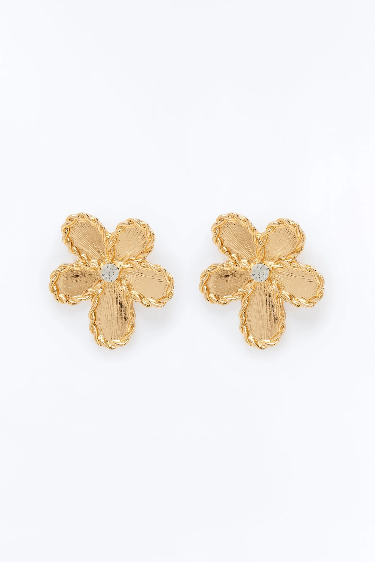 Daisies Drop Earrings - Gold — Dourado