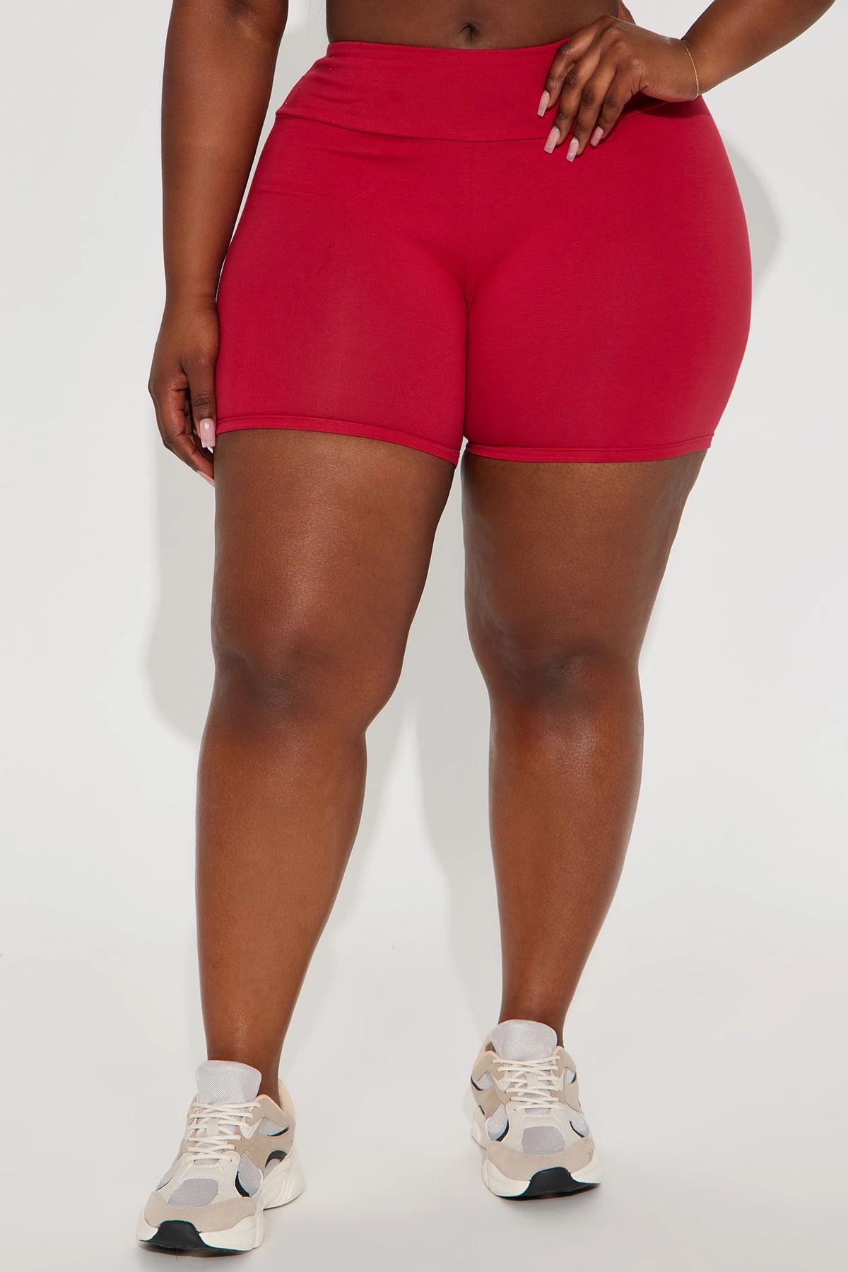 Hailey Biker Shorts - Red — Vermelho
