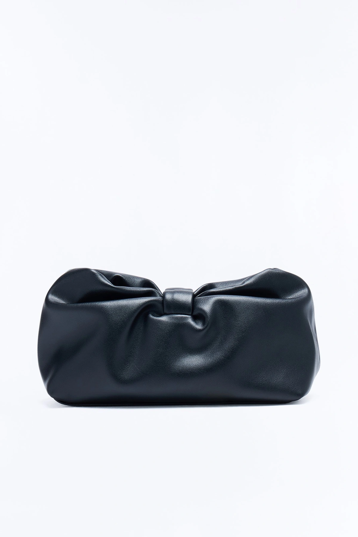 Main Character Feeling Faux Leather Clutch Handbag - Black — Preto