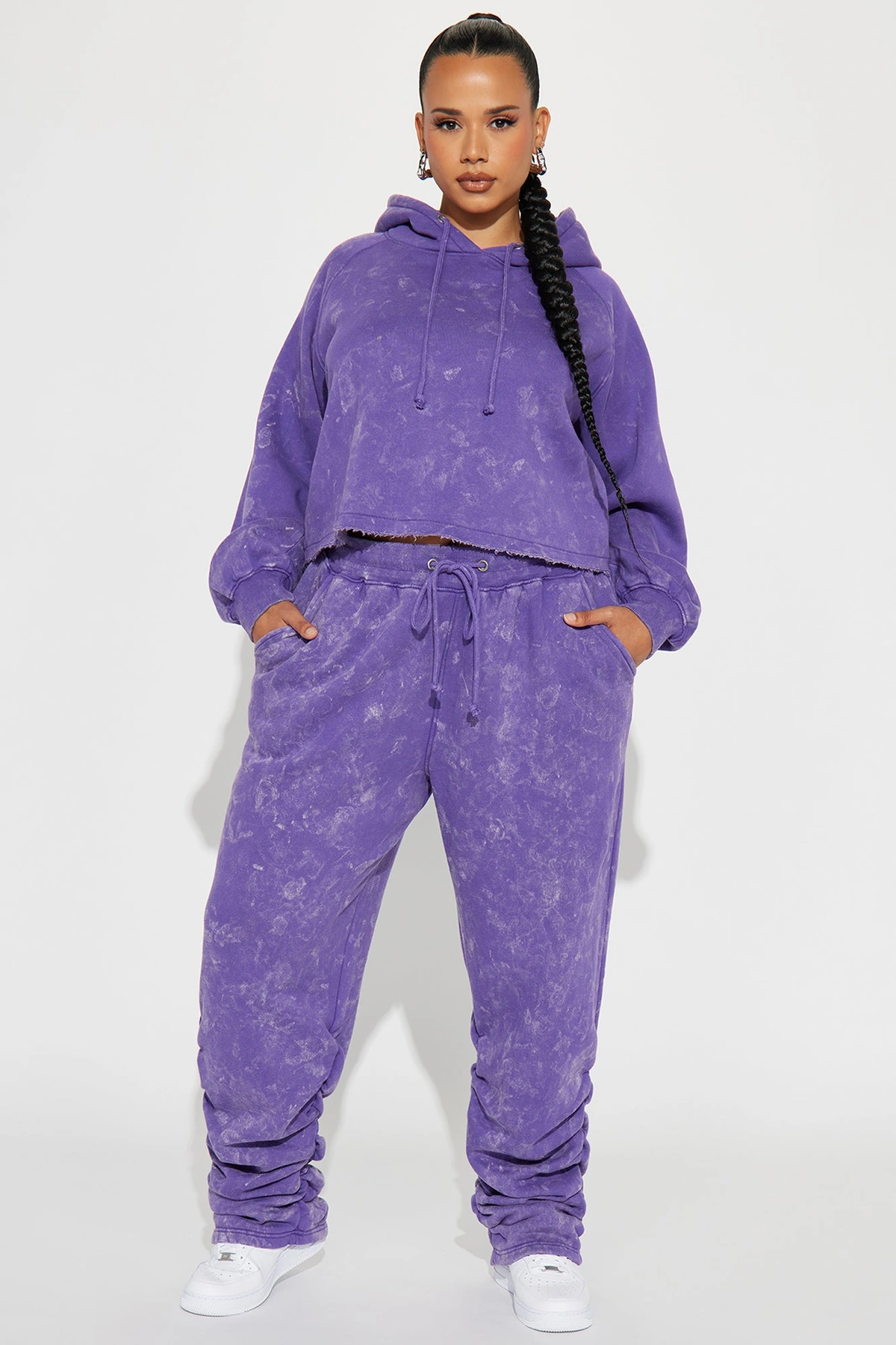 My Time Mineral Wash Jogger Set - Purple — Roxo