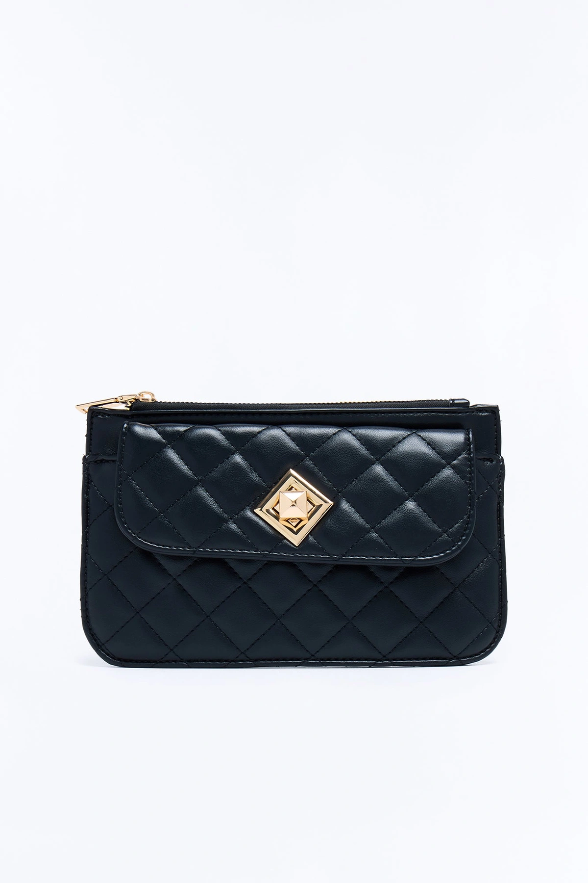Waiting For Your Call Faux Leather Handbag And Phone Case - Black — Preto