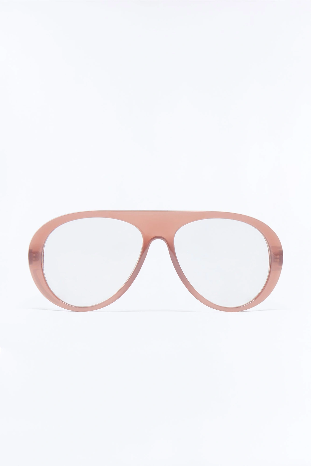 Rose View Glasses - Clear/Nude — Clear/Nude