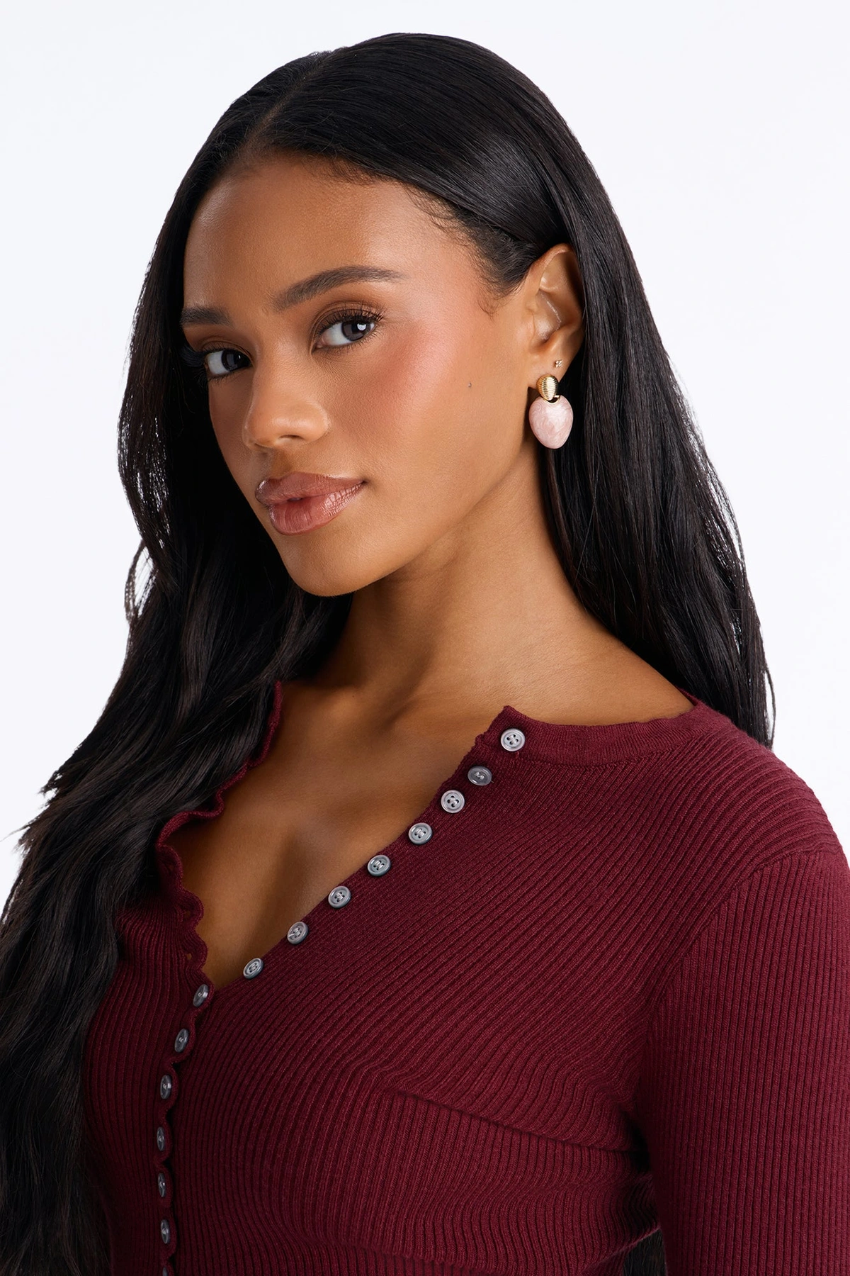 Sugar Rose Drop Earrings - Pink — Rosa