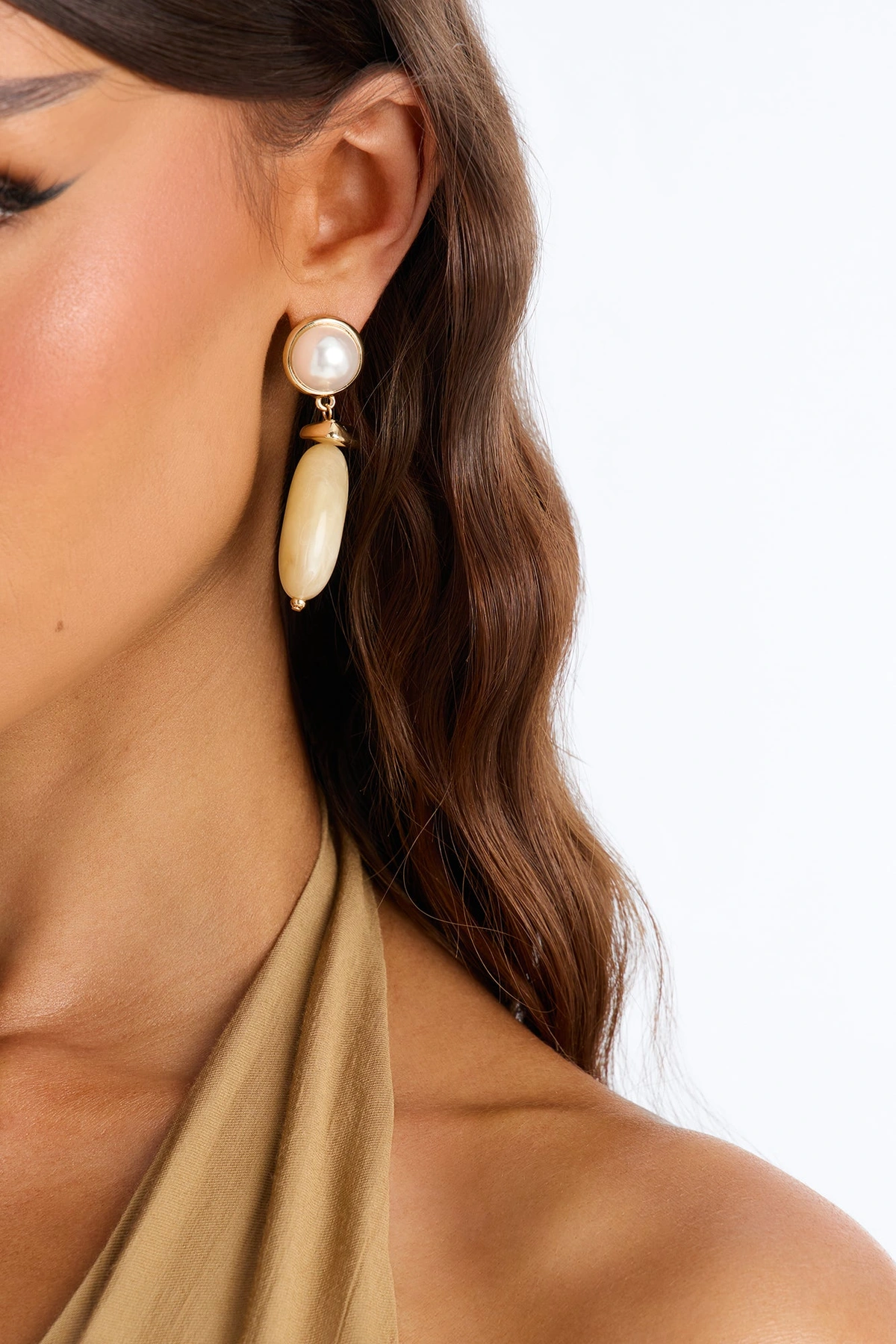 Opal Ray Drop Earrings - Brown/combo — Castanho/combinação