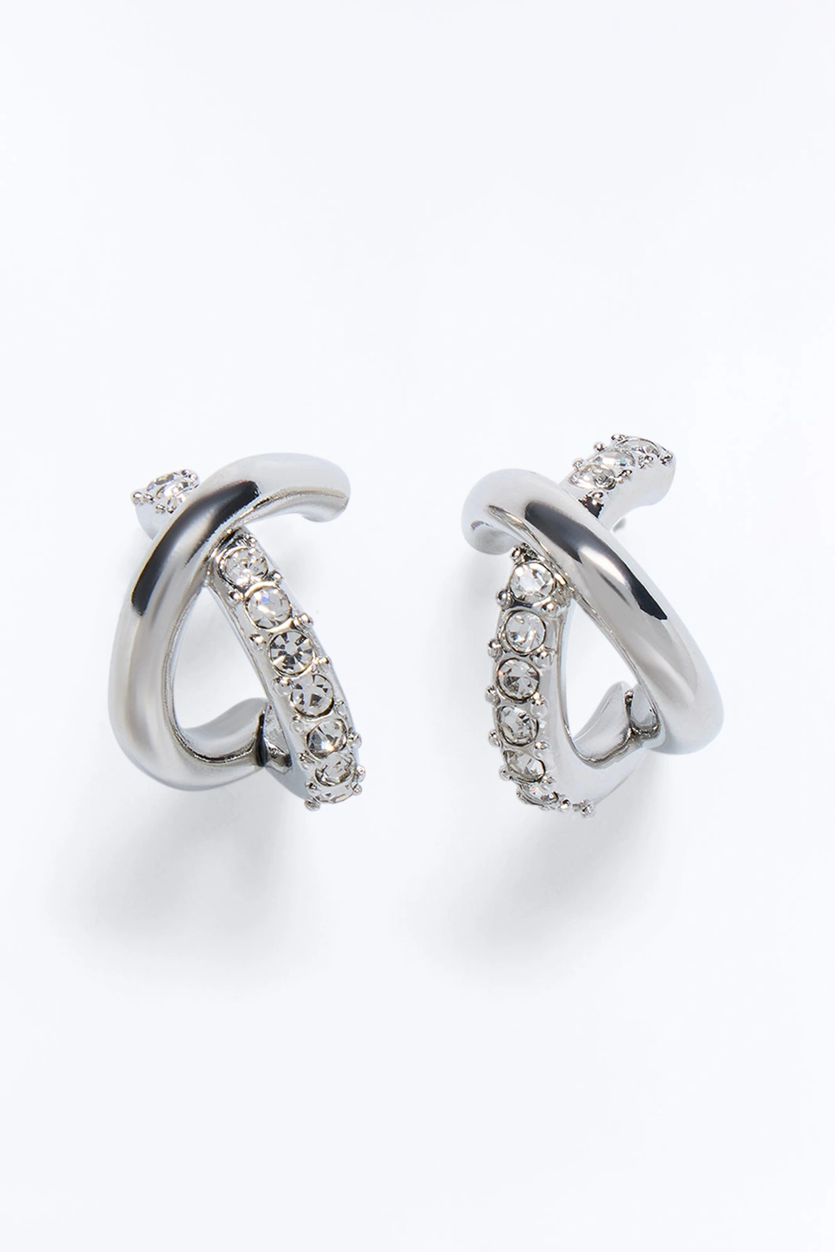 Double It Hoop Earrings - Silver — Prateado