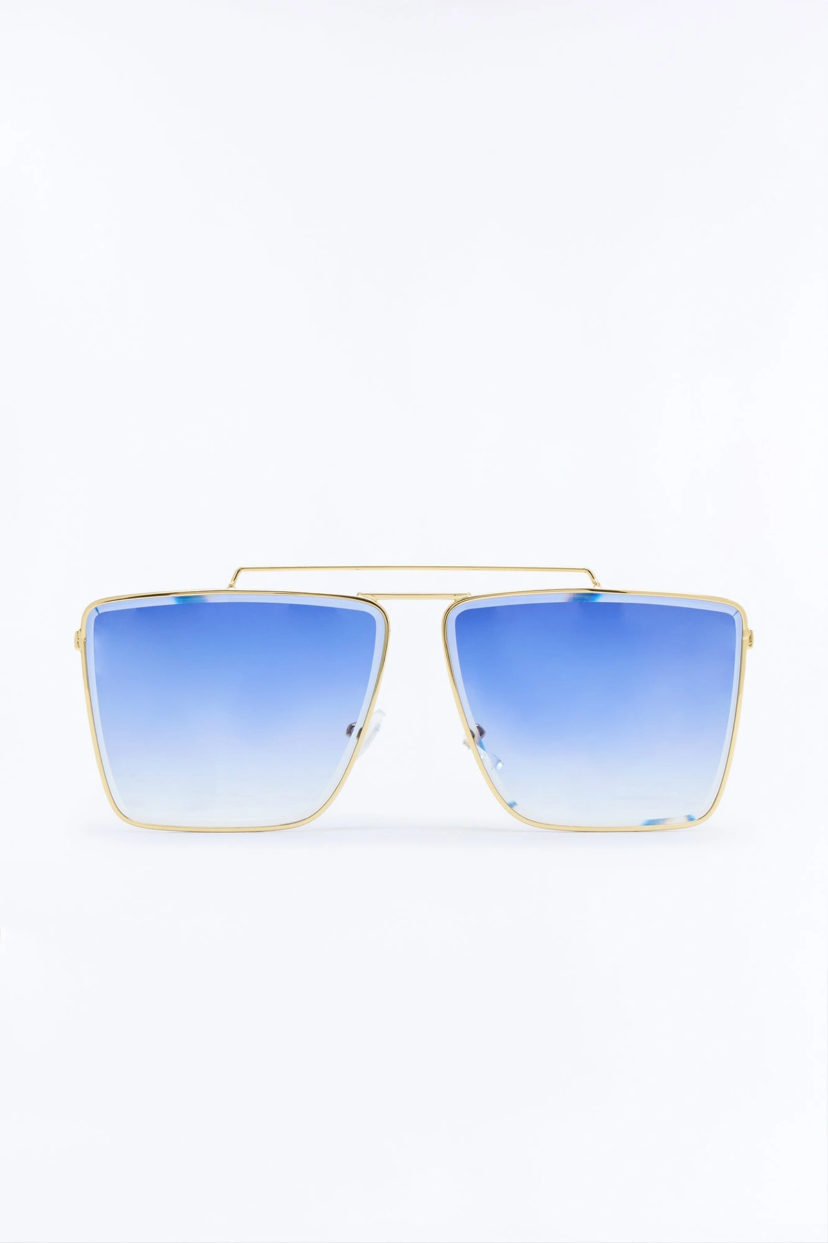 Taking My Chances Sunglasses - Gold/Blue — Dourado/Azul