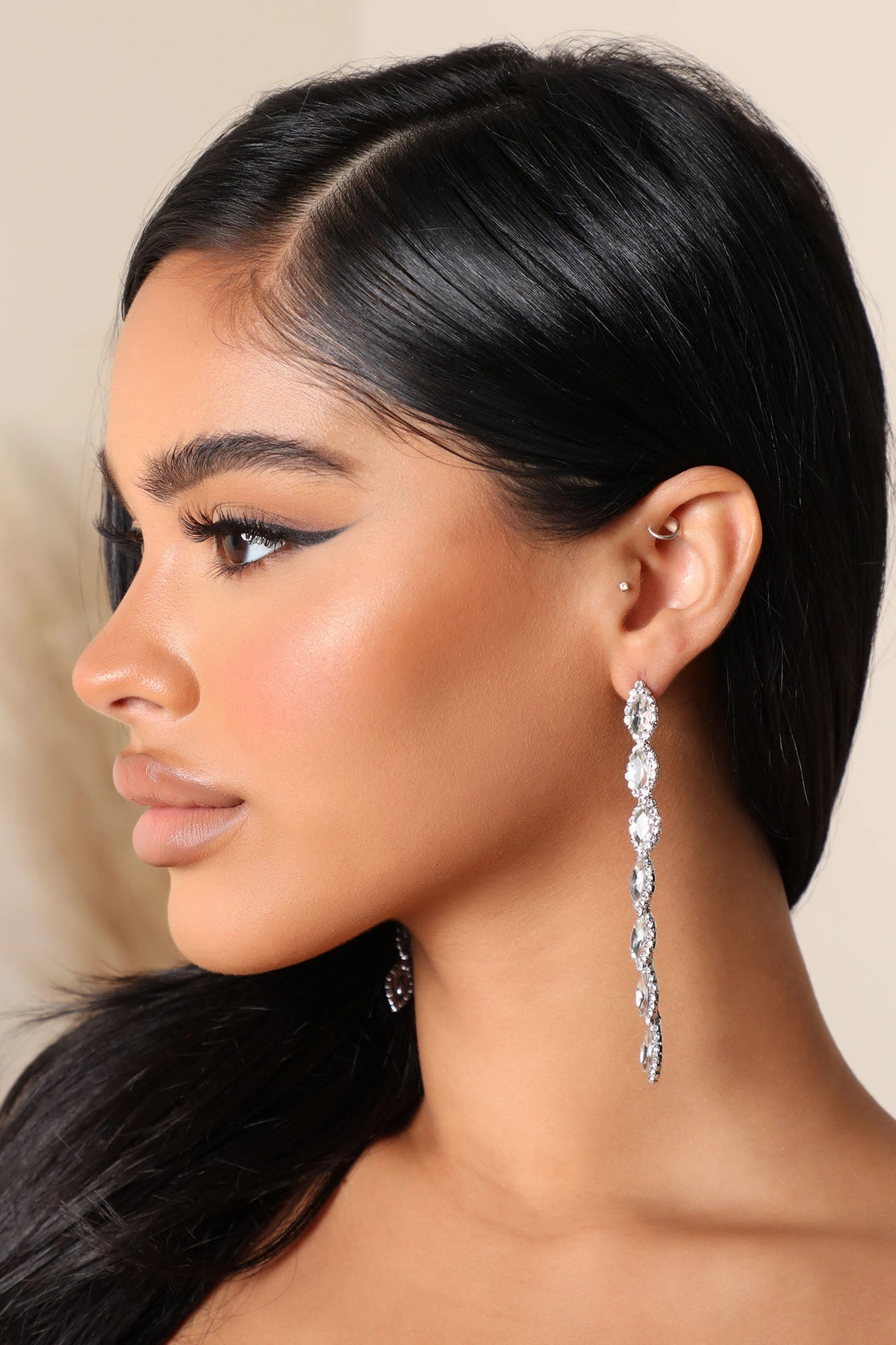 Bling Up My Night Drop Earrings - Silver — Prateado