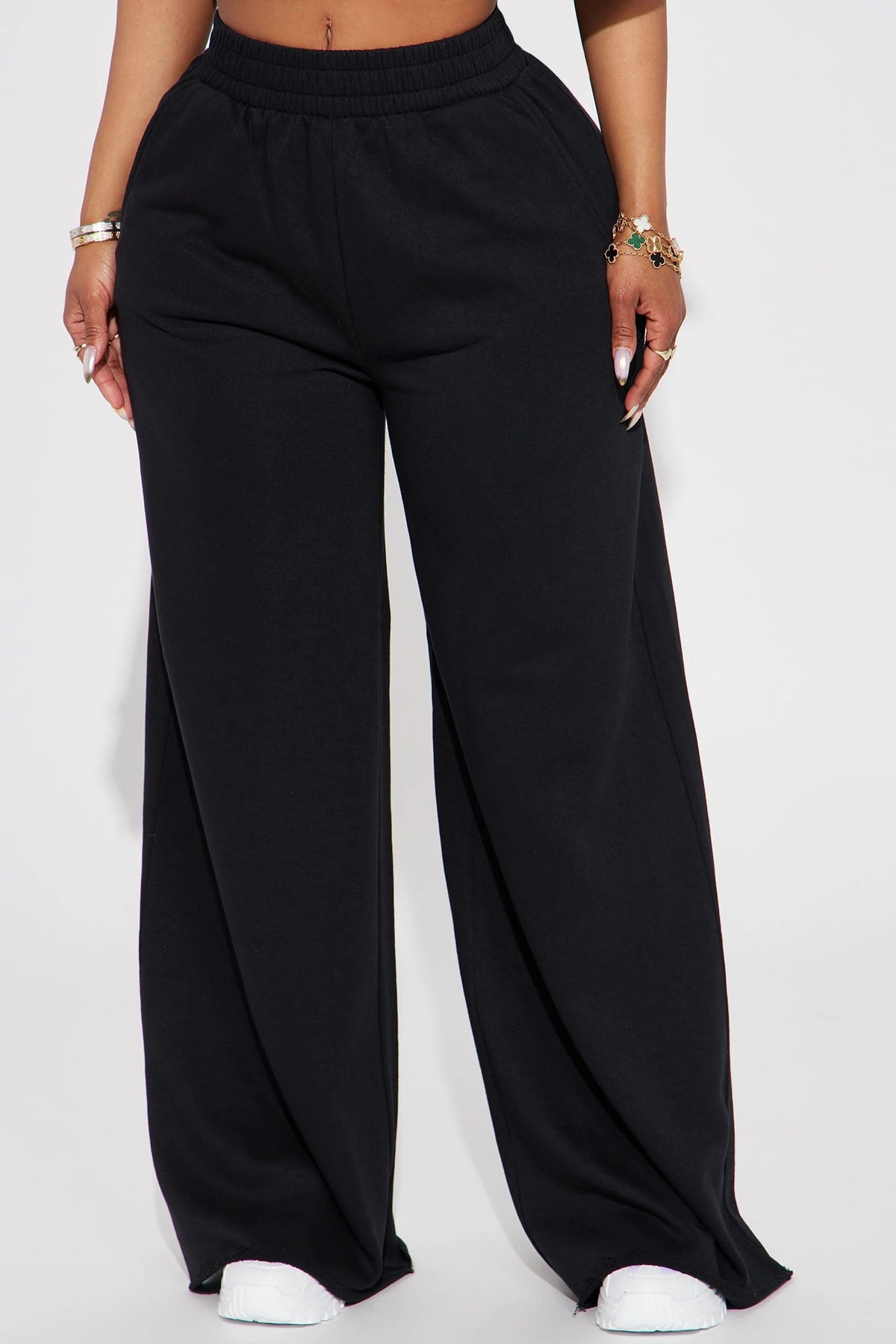 Fair Game Lounge Wide Leg Pant - Black — Preto