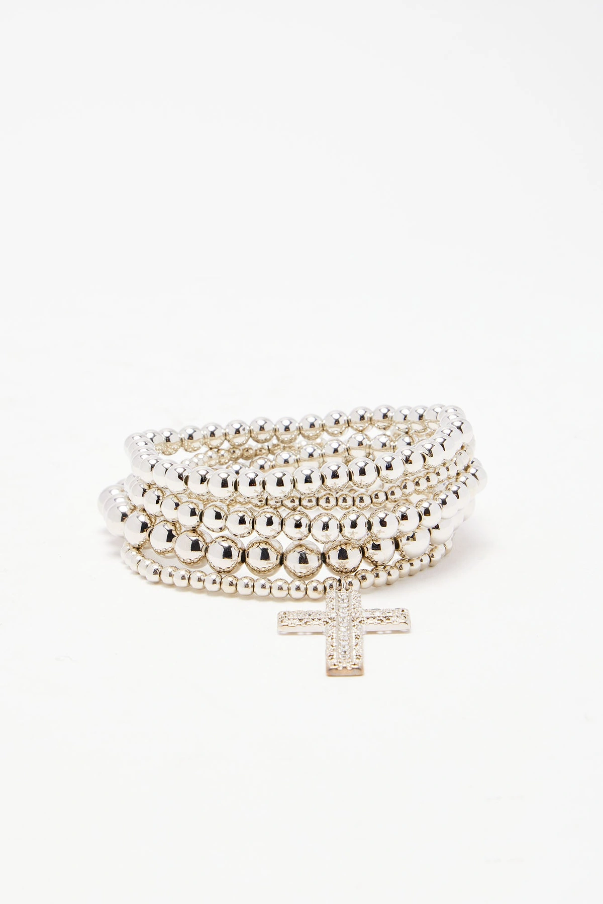 Saint Mary 5 Piece Bracelet Set - Silver — Prateado