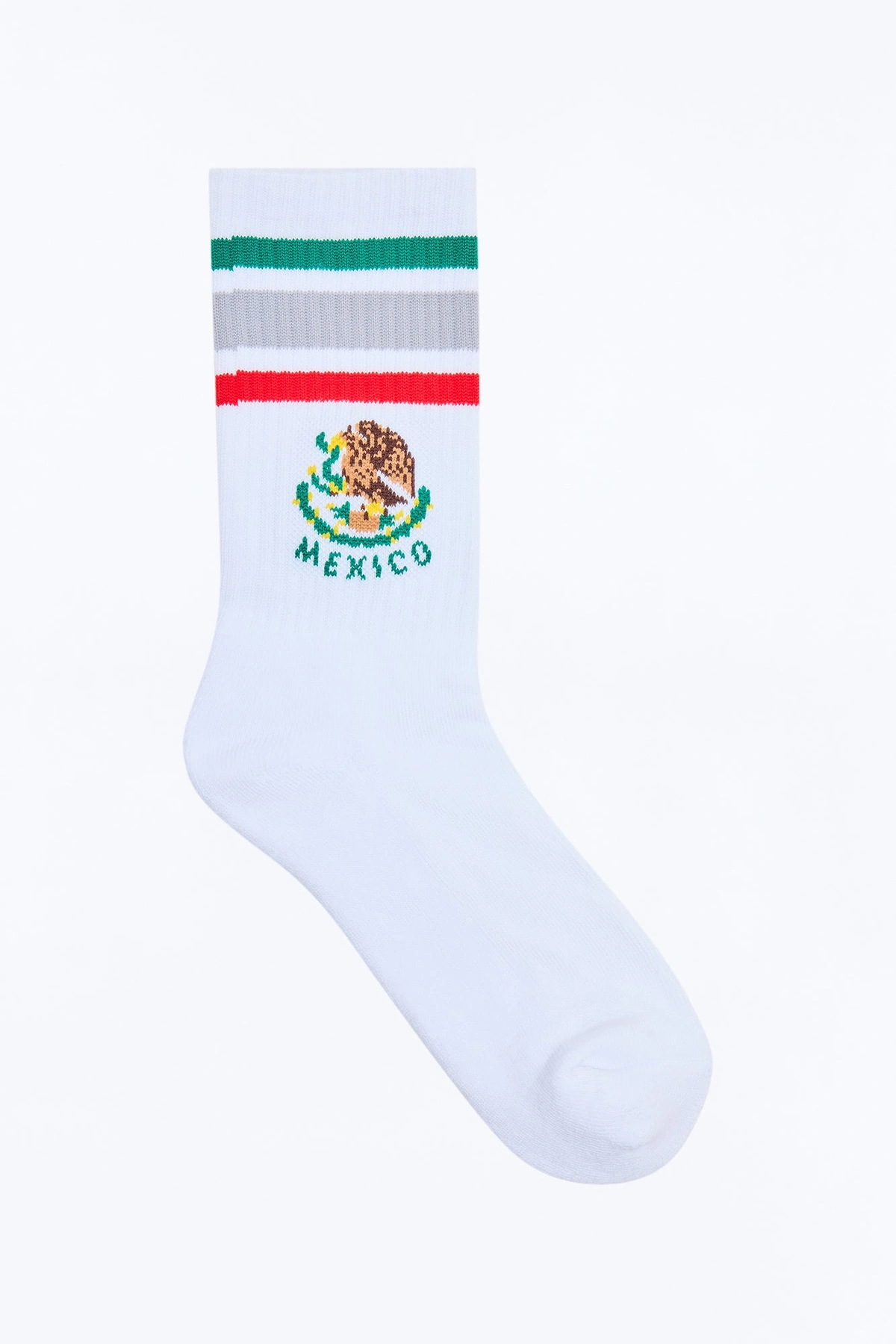 Love Mexico Crew Socks - White/combo — Branco/combinação