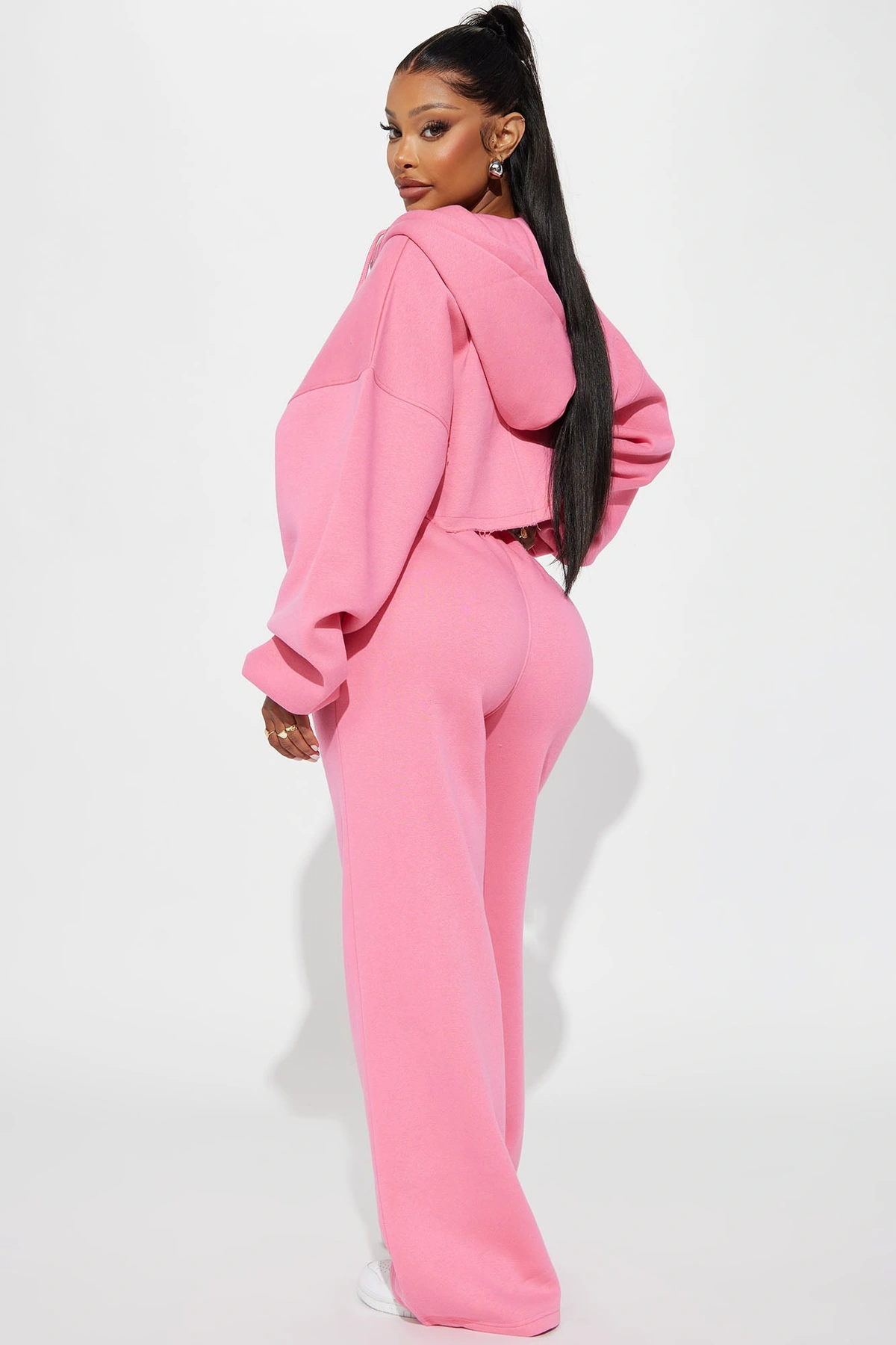 On The Go Fleece Pant Set - Pink — Rosa