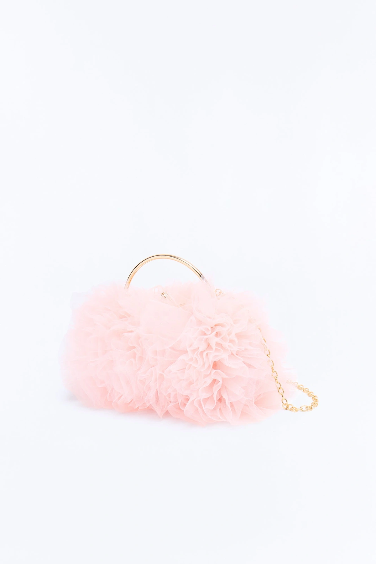 On A Cloud Ruffled Satchel Handbag - Pink — Rosa