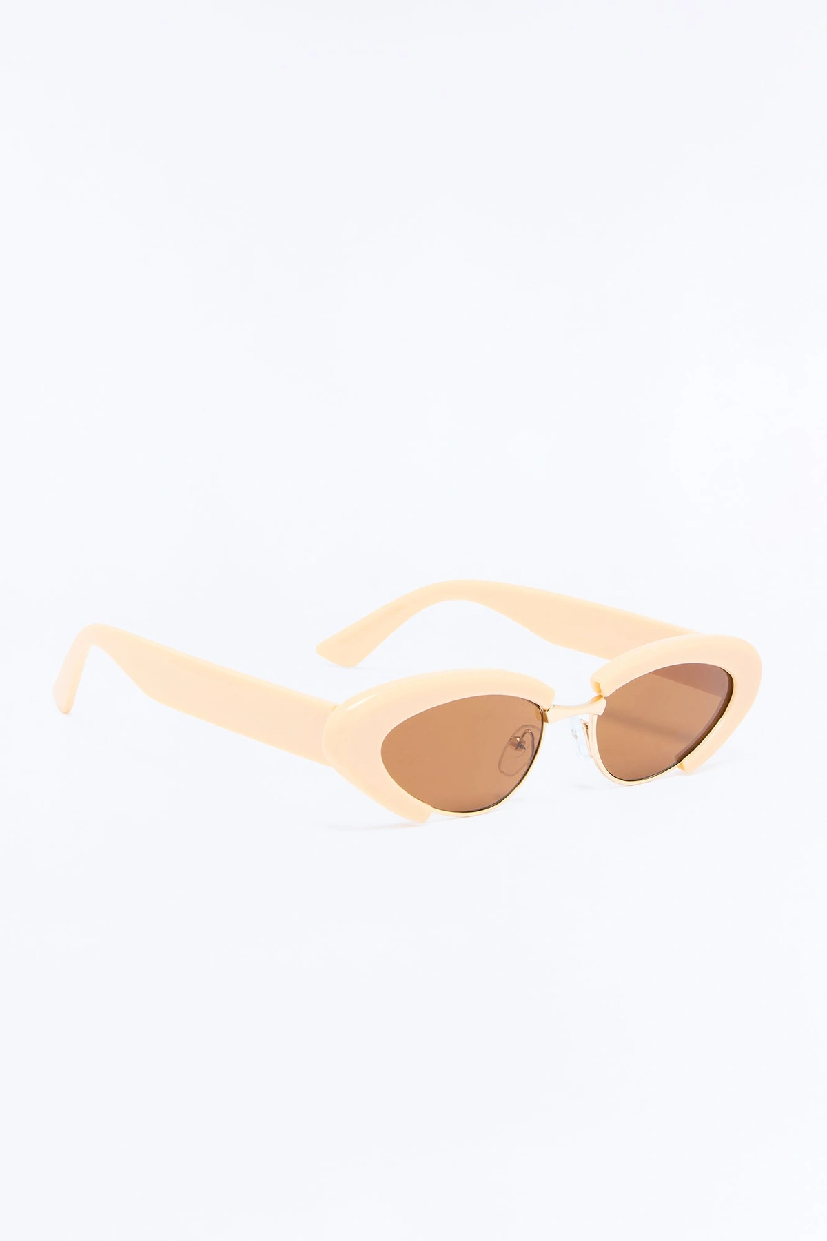 Pretty Catty Sunglasses - Nude — Nude
